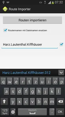 Route Importer android App screenshot 1