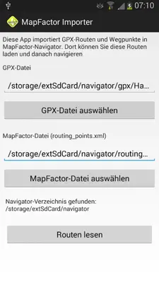 Route Importer android App screenshot 2